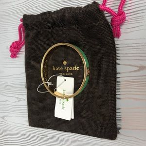 Kate Spade green enamel bracelet